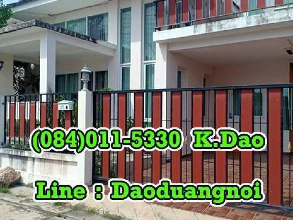 Famai Home Ban Chang 2-Storey House For Rent Rental Fee 18000 Baht