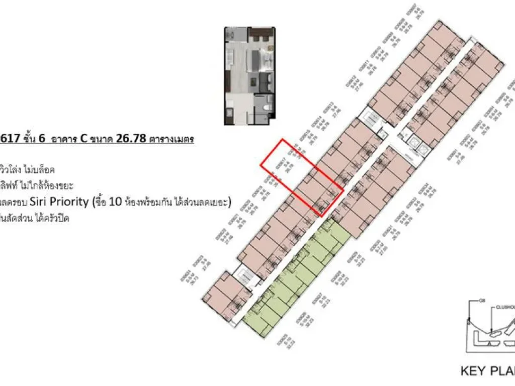 เจ้าของขายเอง ดีคอนโด ไฮด์อเวย์-รังสิต ห้อง 617 ชั้น 6 วิวโล่ง ราคาดี ไม่ต้องผ่อนดาวน์ มีการันตีค่าเช่า 2 ปี