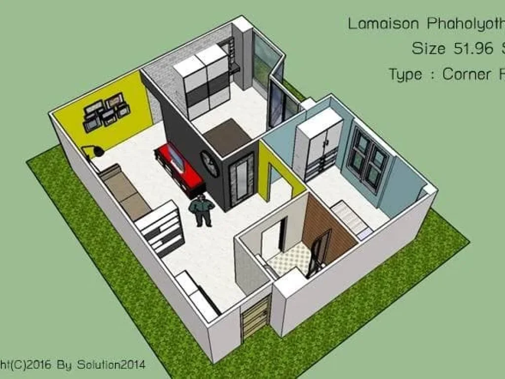 ขาย La Maison Phaholyothin 24 ลาเมซอง พหลโยธิน 24 ขนาด5196ตรม2ห้องนอน1ห้องรับแขก1ห้องน้ำ