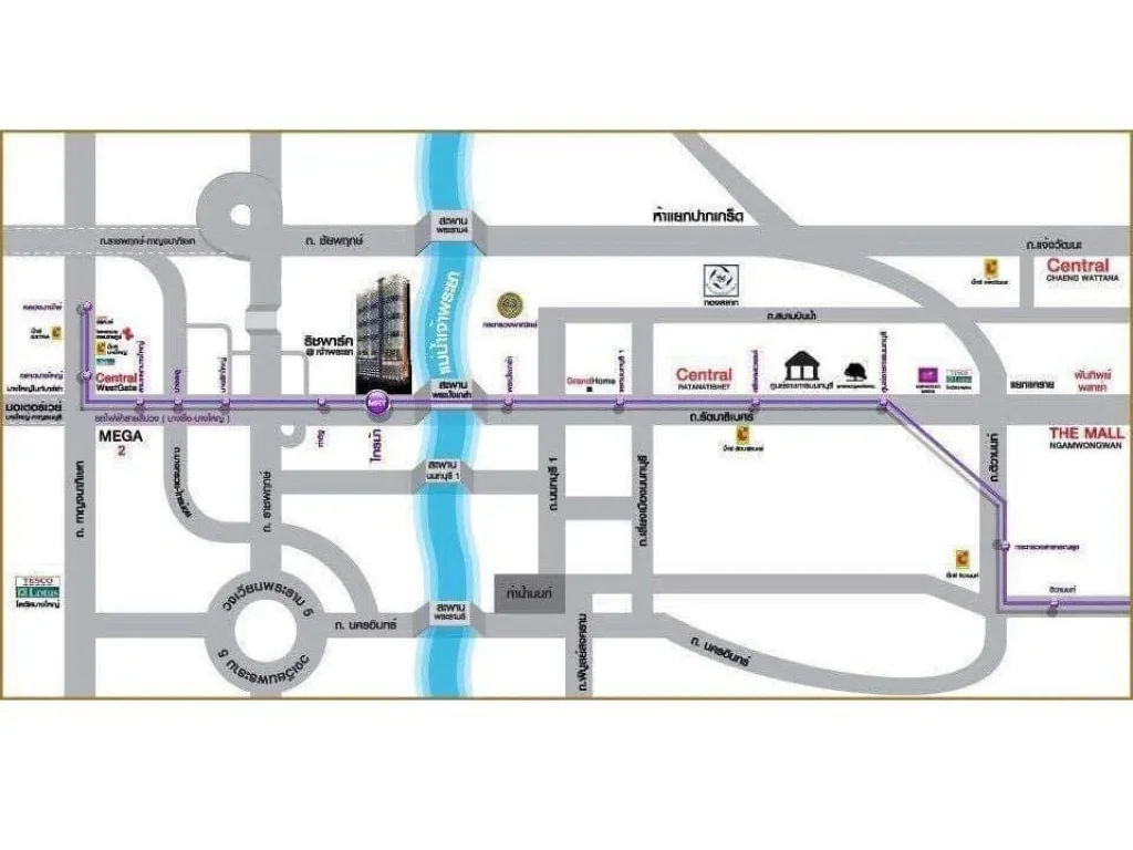 ขายคอนโด Rich Park 3 Chaophraya ติดรถไฟฟ้าสถานี ไทรม้า