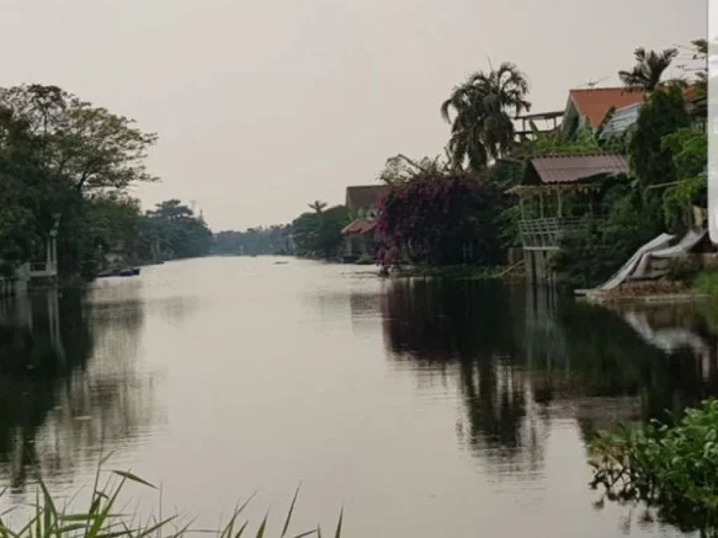 ขายที่ดิน รังสิตคลอง 2 ติดคลองสวยมาก กว้าง 30 เมตร 75 ตรว อําเภอธัญบุรี จังหวัดปทุมธานี