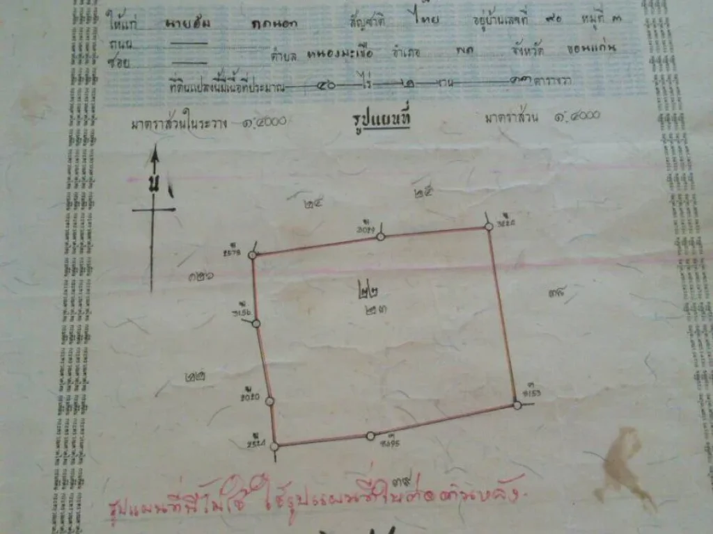 ขายที่ดิน ตำบลหนองแวงโสกพระ อพล จขอนแก่น 41 ไร่