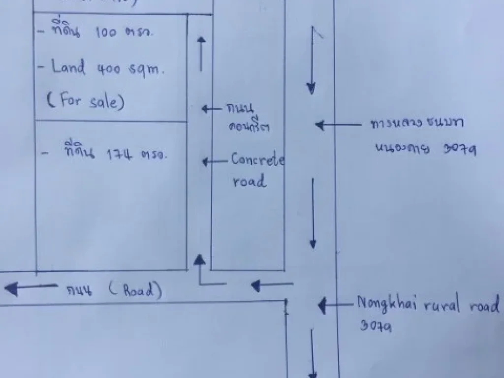 ขายที่ดินสวย ราคาถูก 1 งาน ถมดินแล้ว 13 ปี พร้อมสร้างบ้าน ในเมืองหนองคาย