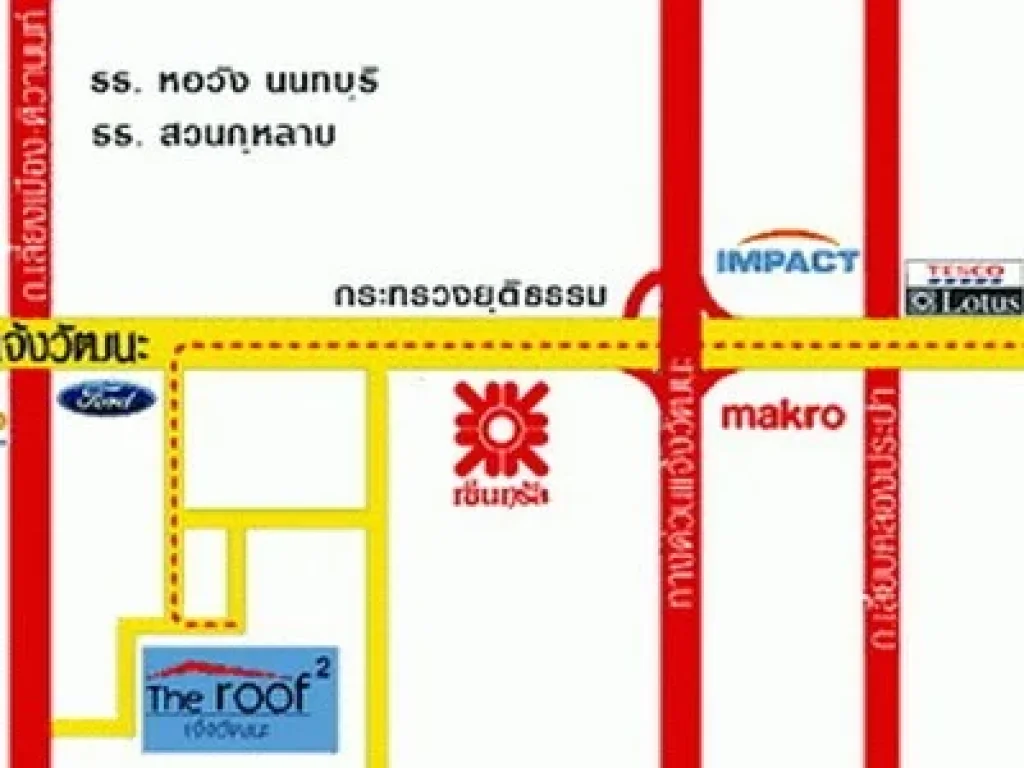 ขายทาวน์โฮม The Roof แจ้งวัฒนะ-ปากเกร็ด 24 ขนาด 18 ตรว 3นอน 3น้ำ หลังเซ็นทรัลแจ้งวัฒนะ