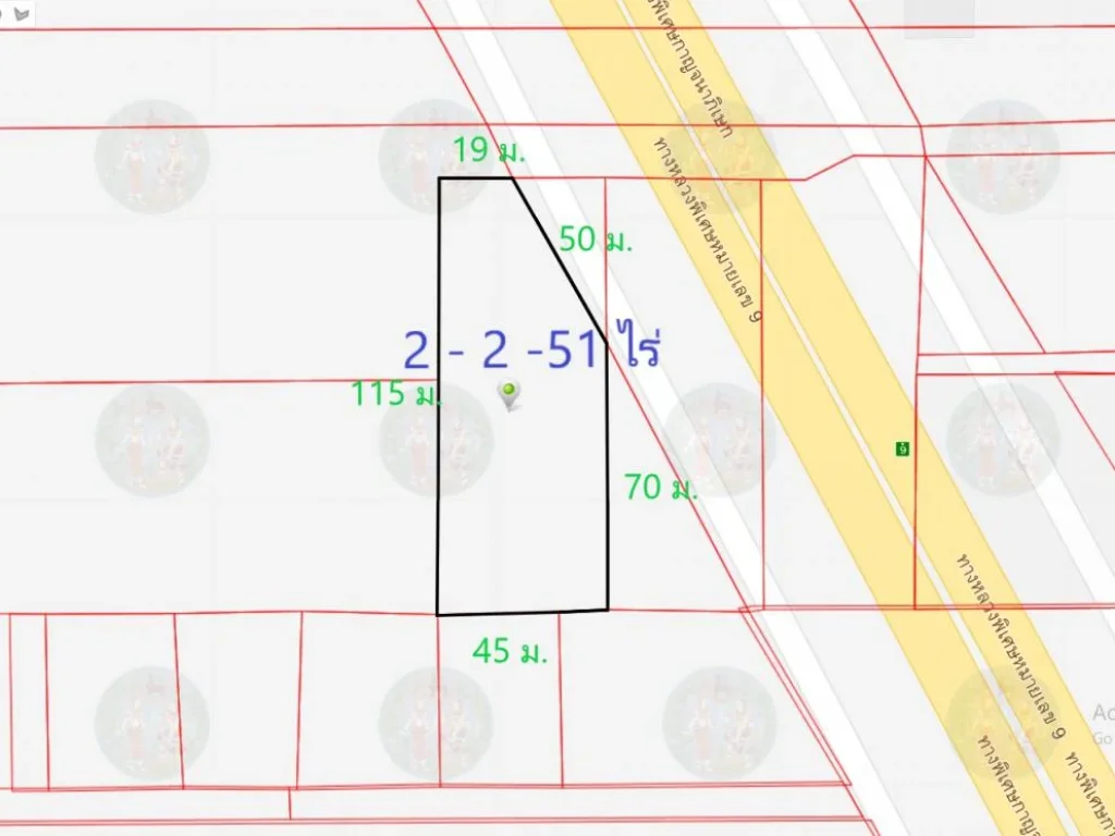 ขายที่ดินเปล่า 2  2  51 ไร่ ติดถนนมอเตอร์เวย์