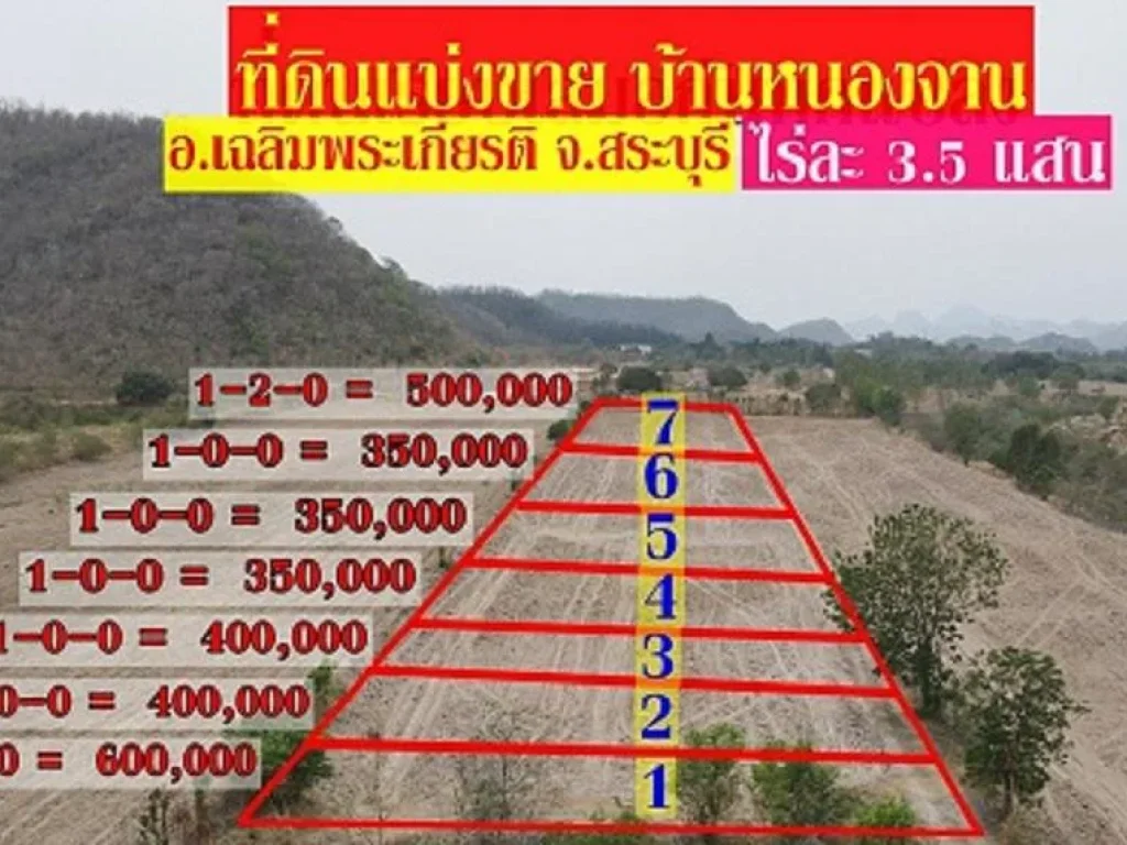 ที่ดินโฉนด แบบ่งขาย บ้านหนองจาน สระบุรี