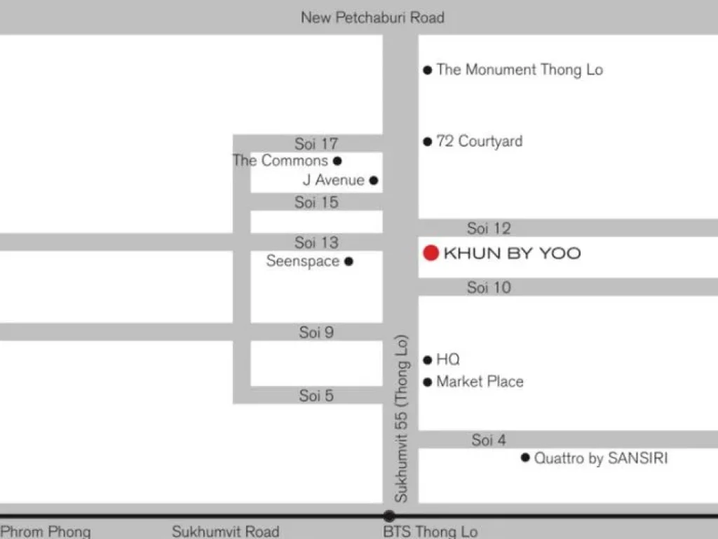 Condo Khun by yoo ใกล้ BTS ทองหล่อ 50 ตารางเมตร 1 ห้องนอน