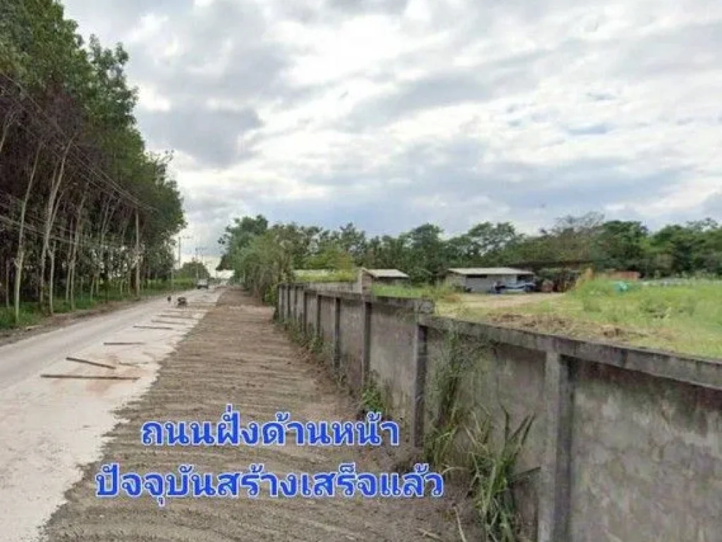 ขายที่ดินแปลงสวยติดถนนสองฝั่งหน้าหลังพื้นที่ม่วงจุดขาว