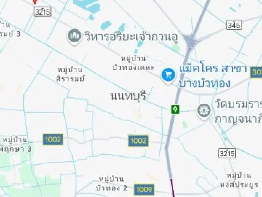 ขายที่ดินนนทบุรี ติดถนนใหญ่ ทำเลดี เหมาะทำจัดสรร