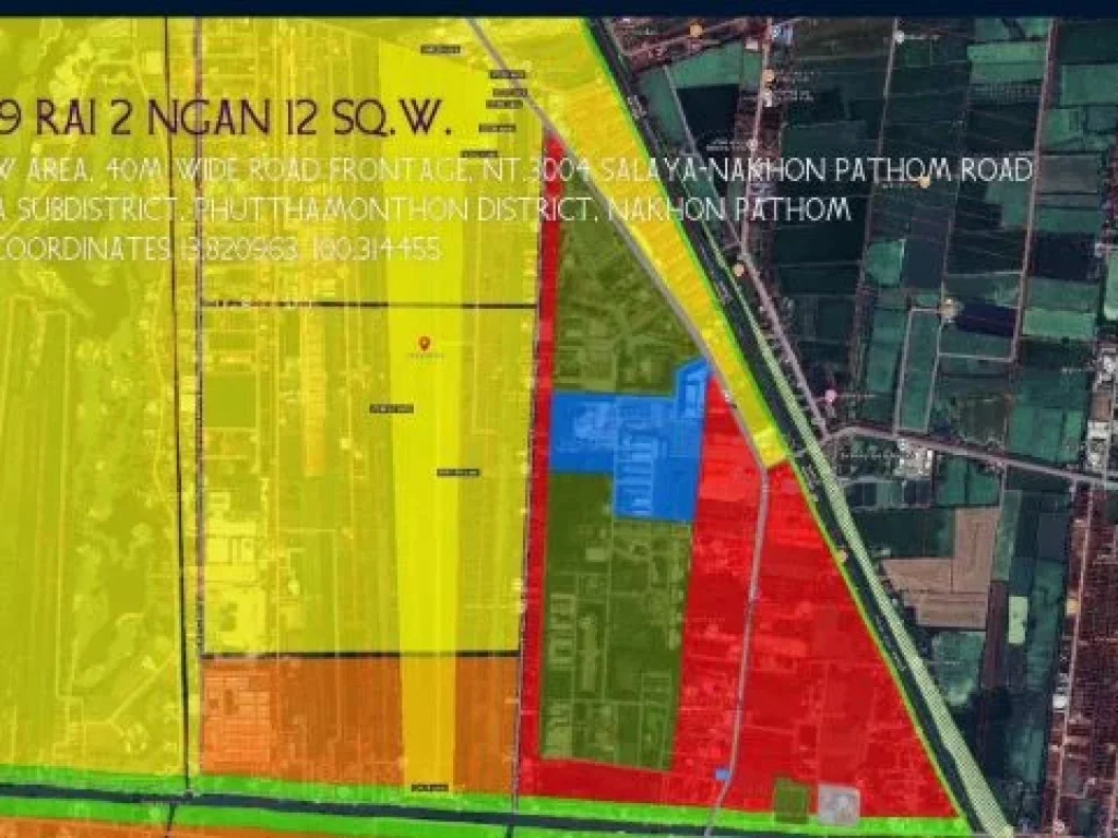 ที่ดิน230ไร่ พื้นที่สีเหลือง ถนน นฐ3004 ศาลายา-นครปฐม ตำบล