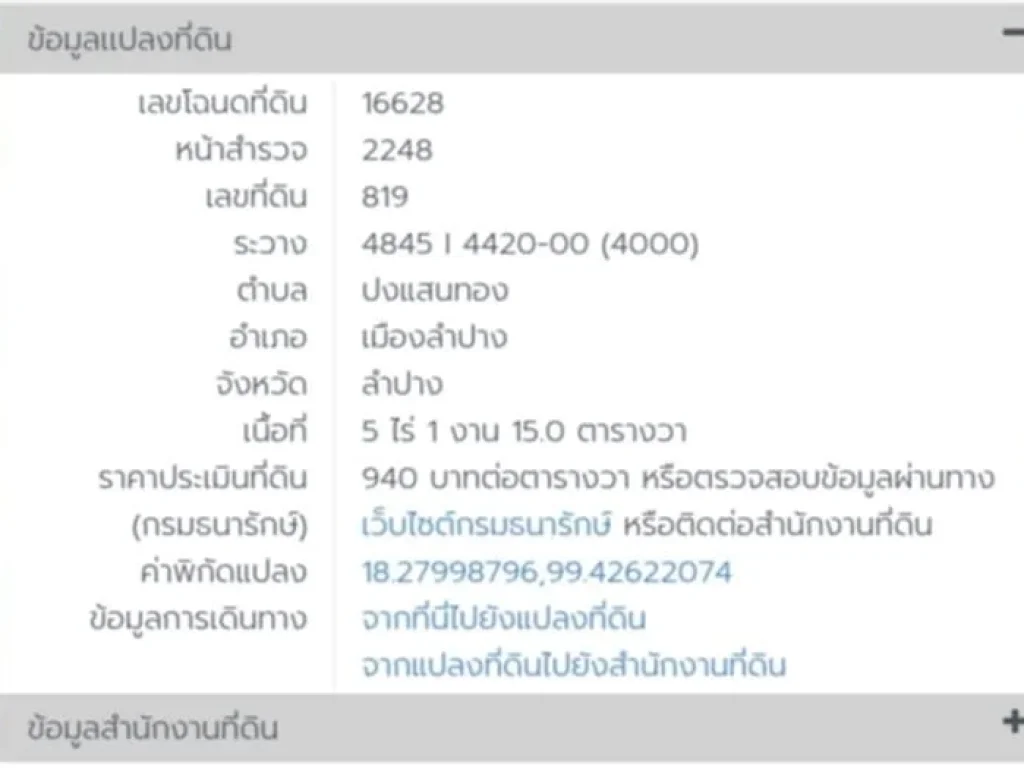 โอกาสทอง ขายที่ดินทำเลดี ราคาสุดคุ้ม ใกล้เมืองลำปาง เพียง