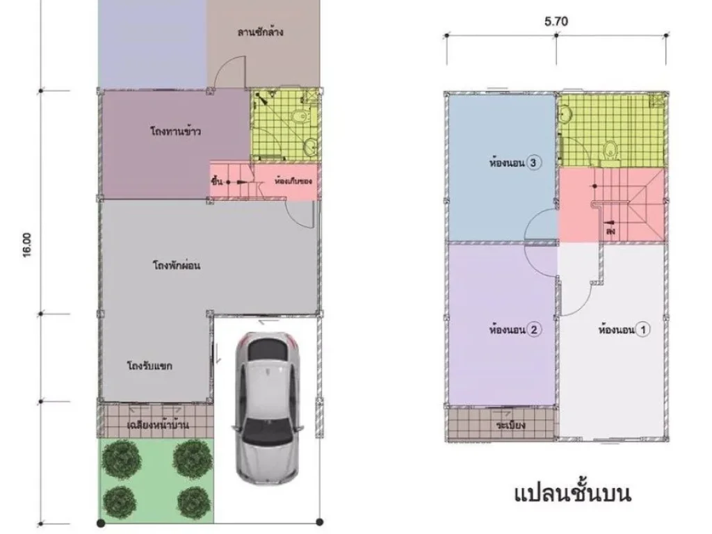 ทาวน์โฮม 2 ชั้น โซนหน้าราคาพิเศษ ยูนิต 16-21