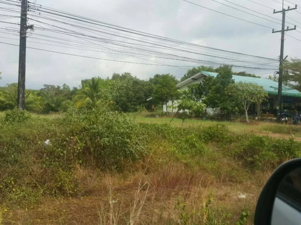 ที่ดินพร้อมบ้านเช่า ติดถนน 4 เลน สาย ตราด-คลองใหญ่