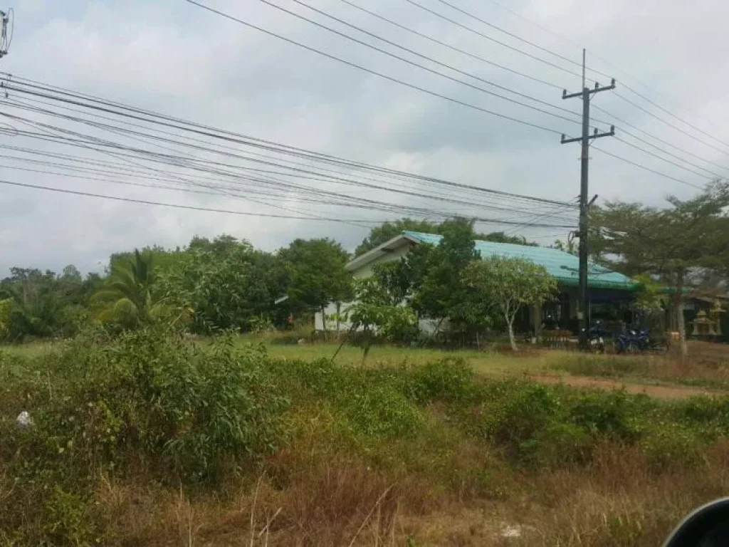 ที่ดินพร้อมบ้านเช่า ติดถนน 4 เลน สาย ตราด-คลองใหญ่