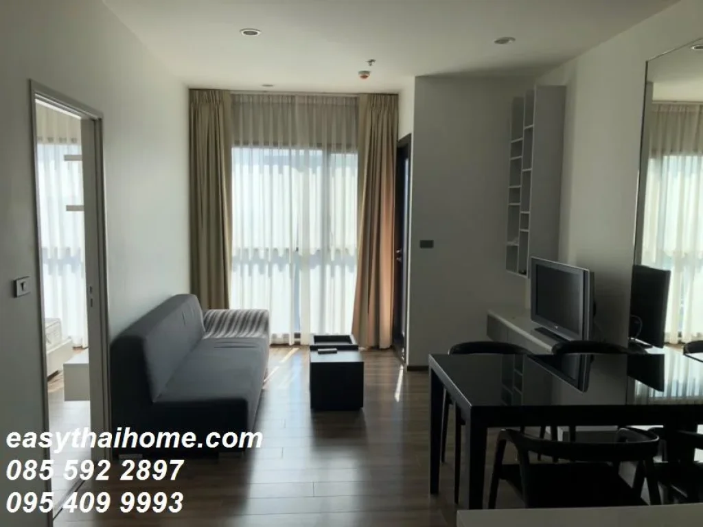 คอนโดให้เช่า WYNE Sukhumvit Size 62 SQM 2 bed2 bath Floor 27 คลองเตย 2 ห้องนอน พร้อมอยู่ ราคาถูก