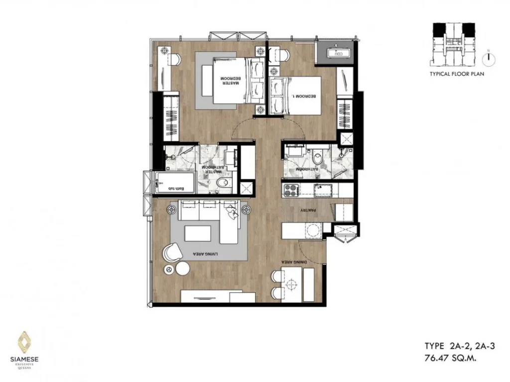 For Sale Siamese Queen 76 Sqm ขาย ไซมิส ควีนส์ 76 ตรม