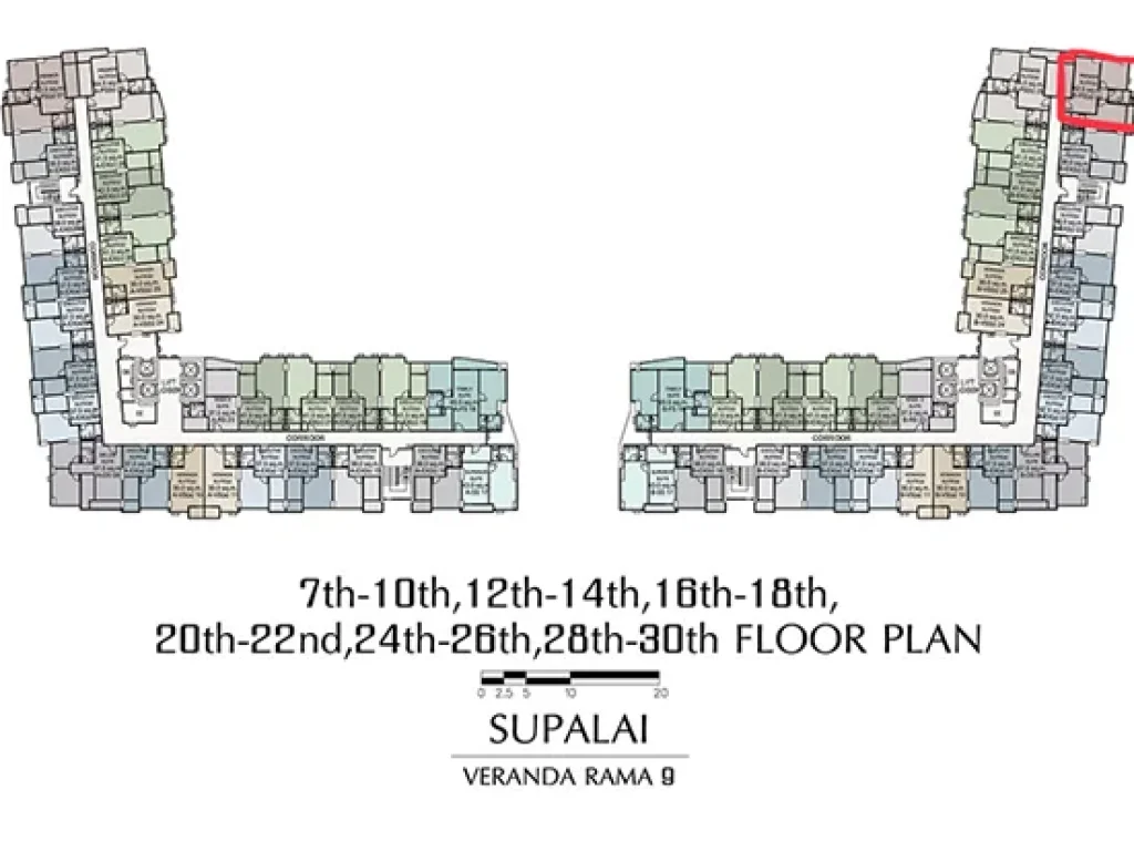 ขายดาวน์คอนโด 2 ห้องนอน 2 ห้องน้ำ ศุภาลัย เวอเรนด้า พระราม 9