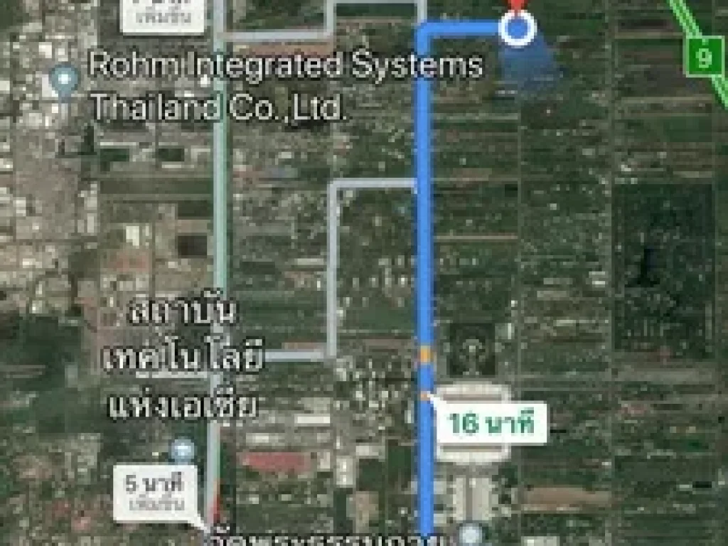 ที่ดิน ติดถนน 2 ด้าน เหมาะทำโรงงาน อคลองหลวง จปทุมธานี