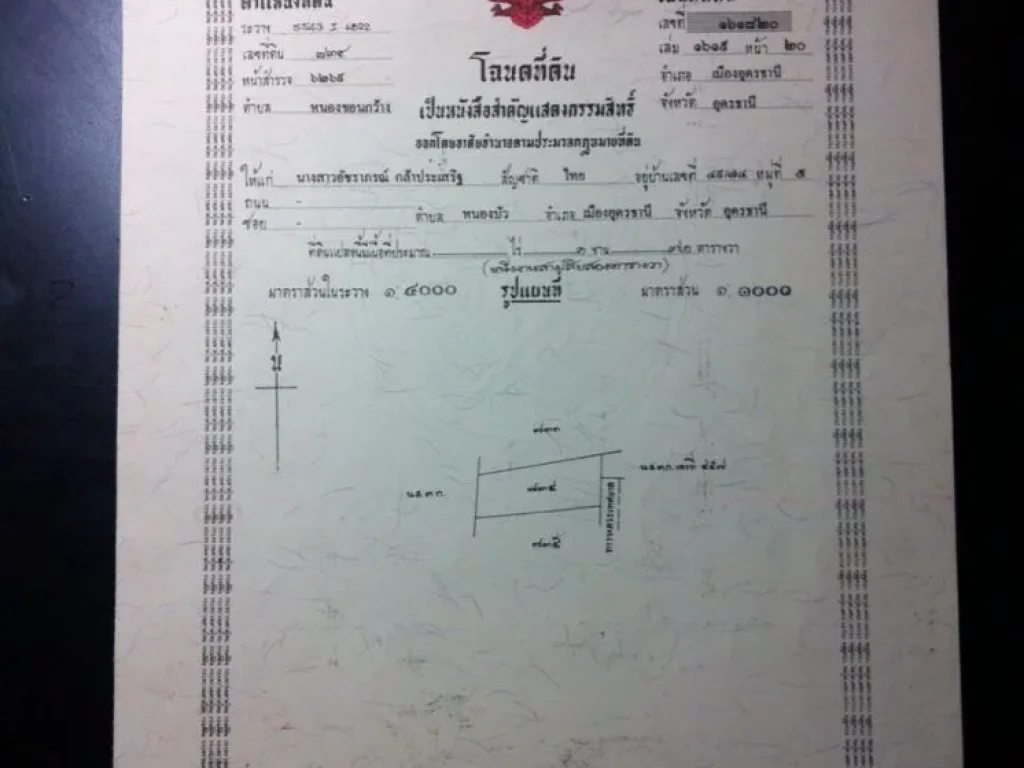 ขายที่ดินราคาถูก 2แปลง ใกล้ Big C อุดรธานี