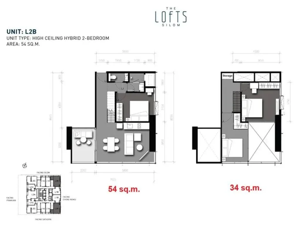 ขาย The Lofts Silom ห้อง 2bed Hybrid duplex 2 ชั้น วิวมหานครหน้าสัญญารอบถูกสุด