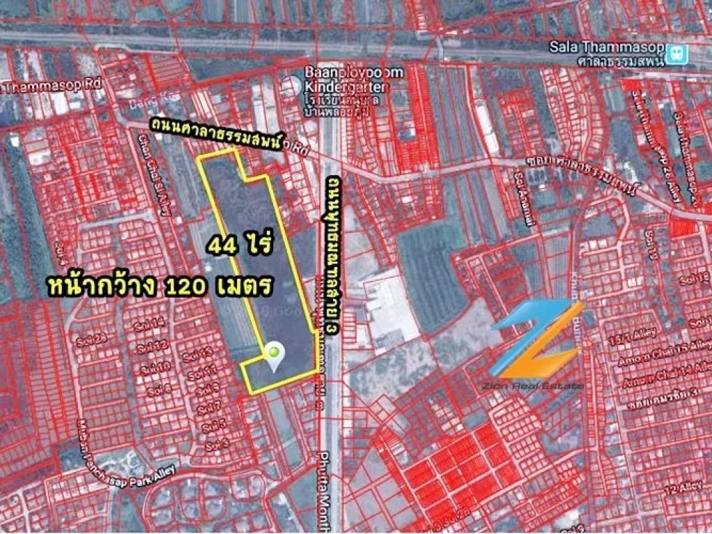 ขายที่ดินสวย 44 ไร่ ติดถนนพุทธมณฑลสาย 3