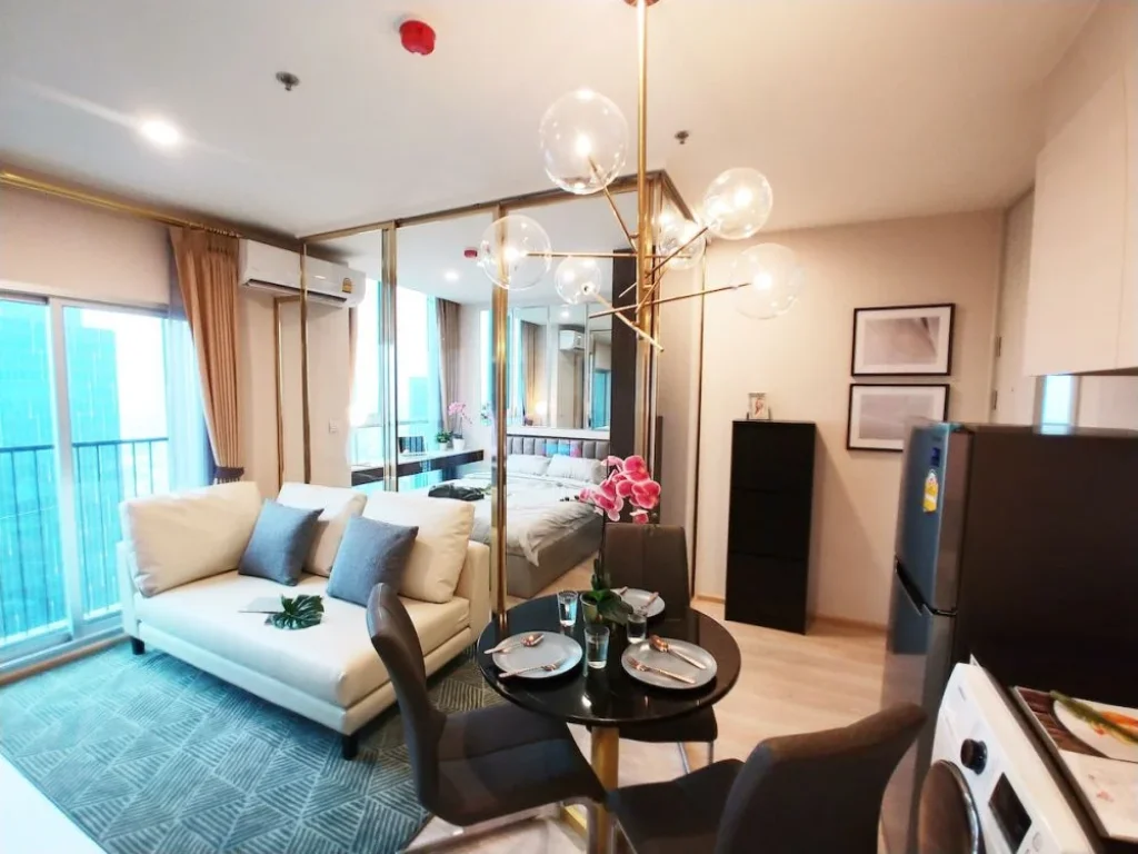 ให้เช่า Noble Revolve Ratchada 2 โนเบิล รีวอลฟ์ รัชดา 2 2Bed 38ตรม ใกล้MRTศูนย์วัฒนธรรม