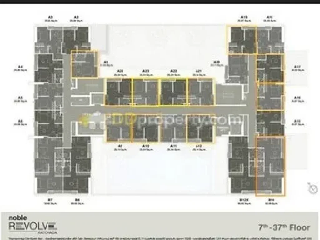 ขาย Noble Revolve Ratchada ขนาด 25 ตรม 338 M Sale Noble Revolve Ratchada size 25 sqm 338 M