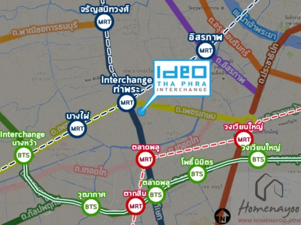 ให้เช่าIdeo Tha Phra Interchange ขนาดห้อง 275ตารางเมตร ชั้น 16 จำนวน 1 ห้องนอน ใกล้MRT ท่าพระ