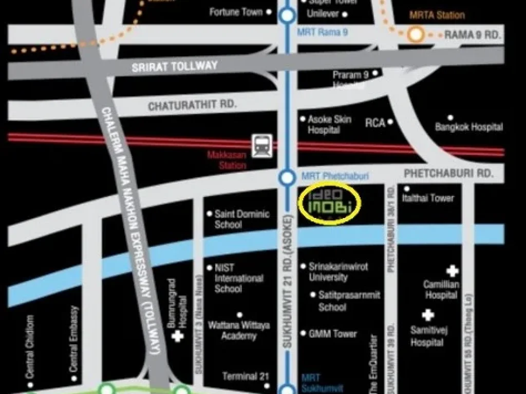 ขายดาวน์ คอนโด Ideo mobi อโศก ห้อง Studio 26 ตรม ชั้น 12A Near Airport link Petchaburi