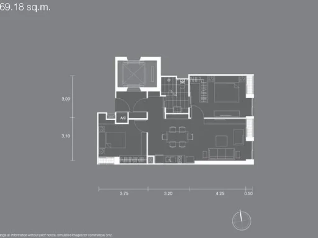 For Sale Noble Ploenchit B8 2 bedrooms 1 bathrooms