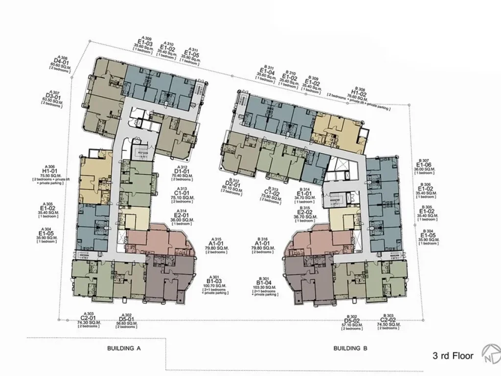 For Sale Siamese Nanglinchee 1 bedrooms 1 bathrooms 