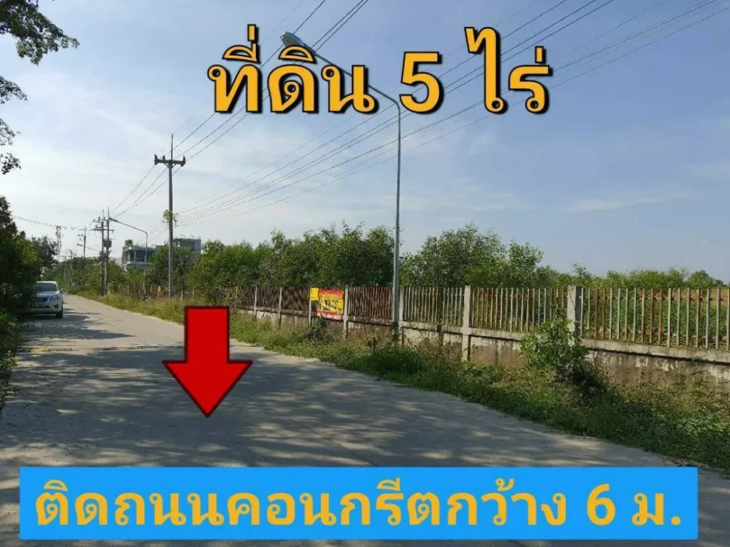 ขายที่ดินสร้างโกดัง 5 ไร่ ติดถนนคอนกรีตสาธารณะ มีระบบประปาและไฟฟ้า 3 เฟส คลอง 6 ลำลูกกา ปทุมธานี