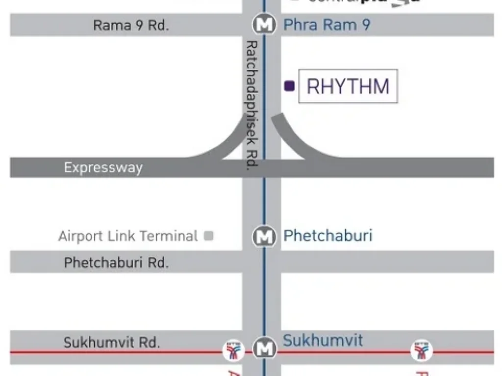 NC410 ให้เช่าคอนโดริธึ่มอโศก 2 1 นอน 28 ตารางเมตร ชั้น 10 ระเบียงทิศเหนือ ใกล้ MRT พระราม 9