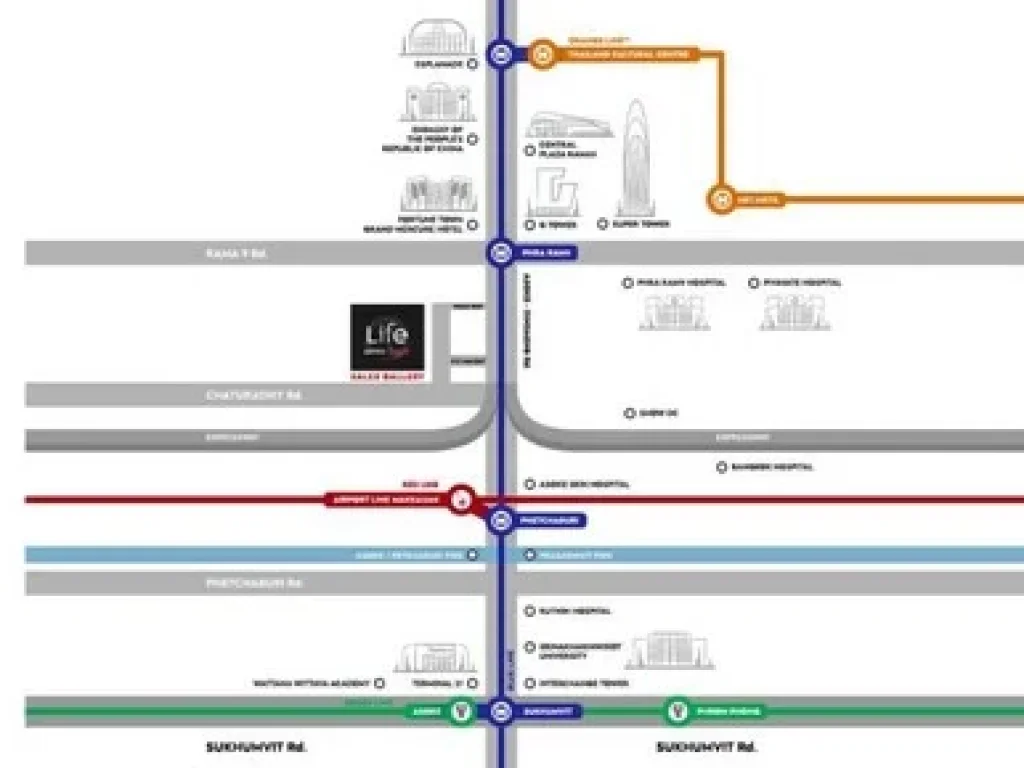 Resale Down Payment Super Luxury Condo LIFE ASOKE HYPE Foreign Quota near MRT Rama 9 and Airport Link