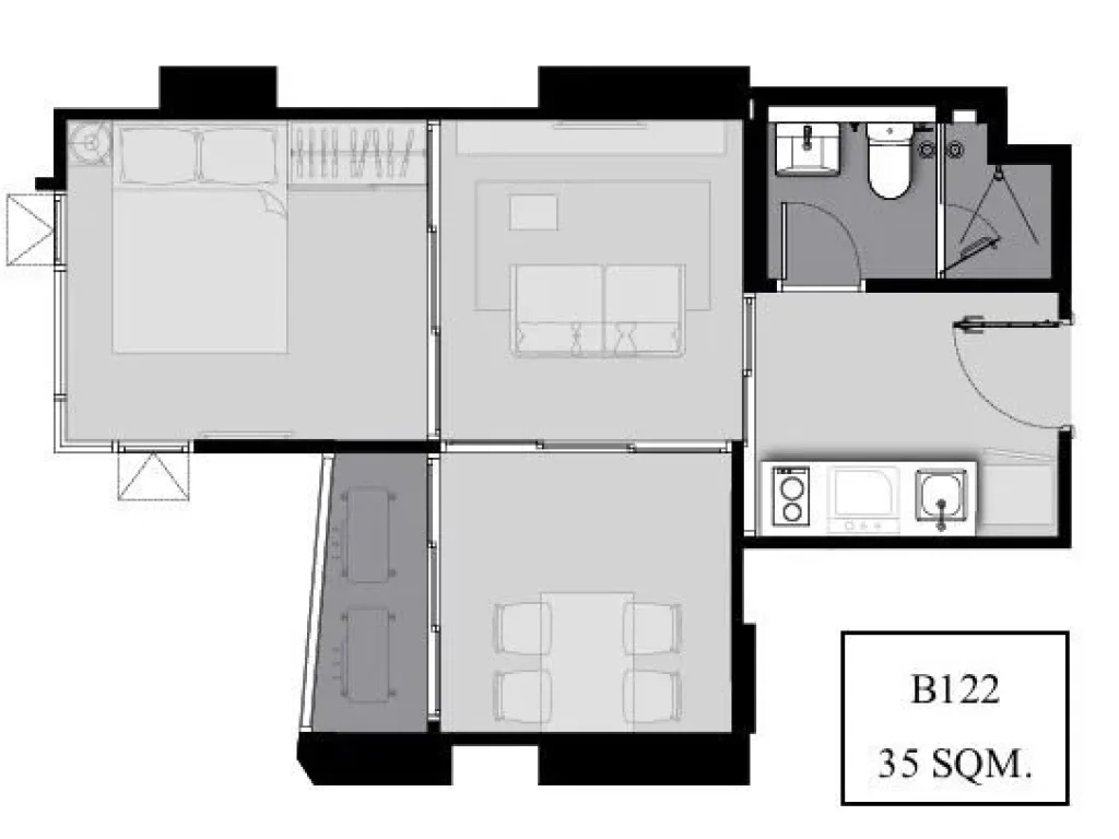 ขายLife Ladprao Valley Unit B122 ชั้น 23 ห้อง Rare Item กระจกเข้ามุม วิวสวนจตุจักร