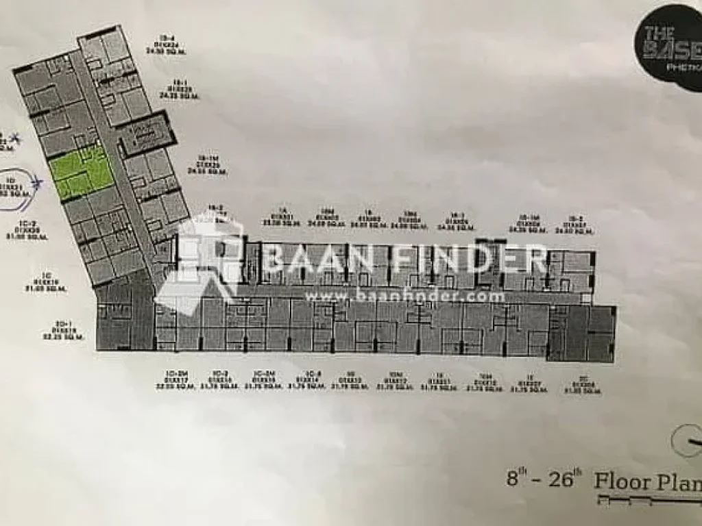 ขายดาวน์ เดอะ เบส เพชรเกษม THE BASE Phetkasem ชั้น 18