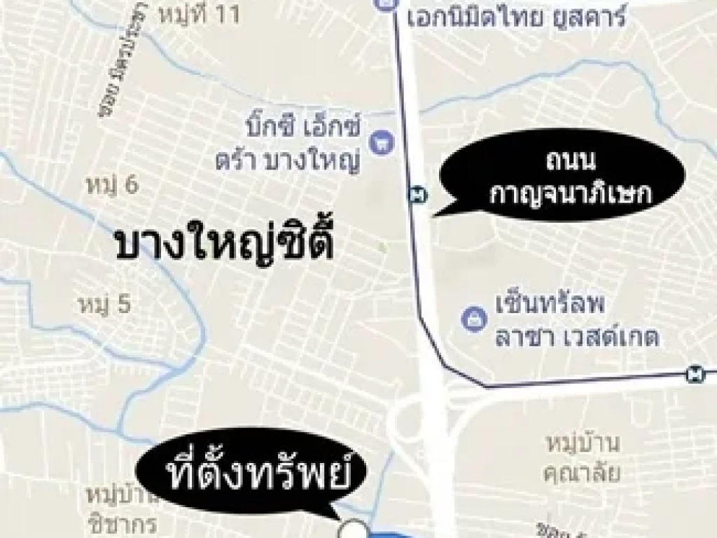 ที่ดิน พร้อมออฟฟิศ โกดังพร้อมใช้งาน ตำบลเสาธงหิน อำเภอบางใหญ่ นนทบุรี 2 ไร่