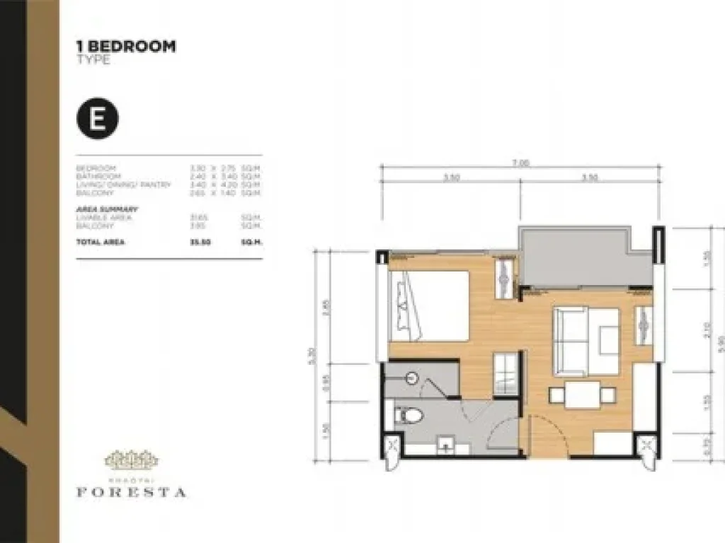 ขายคอนโด มือ1โครงการเขาใหญ่ ฟอเรสต้า ขายเท่าทุน 1Bed 3550ตรม เขาใหญ่ ปากช่อง นครราชสีมา