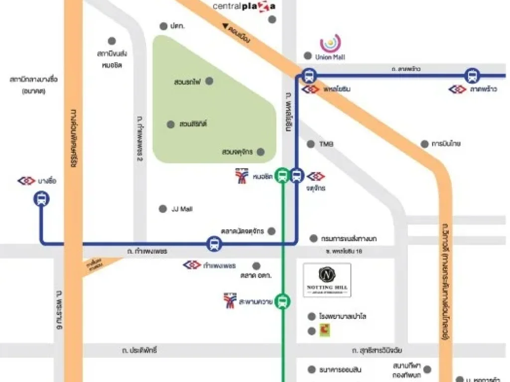 CM02938 ขายดาวน์ คอนโด น็อตติ้ง ฮิลล์ จตุจักร อินเตอร์เชนจ์ Notting Hill Jatujak Interchange คอนโดมิเนียม ซอยพหลโยธิน 18