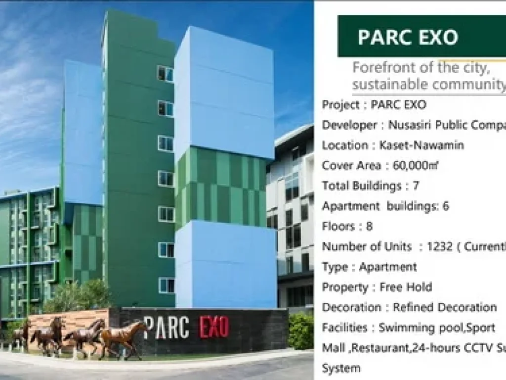 โครงการ PARC EXO ลดสูงสุด 500000 บาท การันตีซื้อคืนหลังจาก 5 ปี