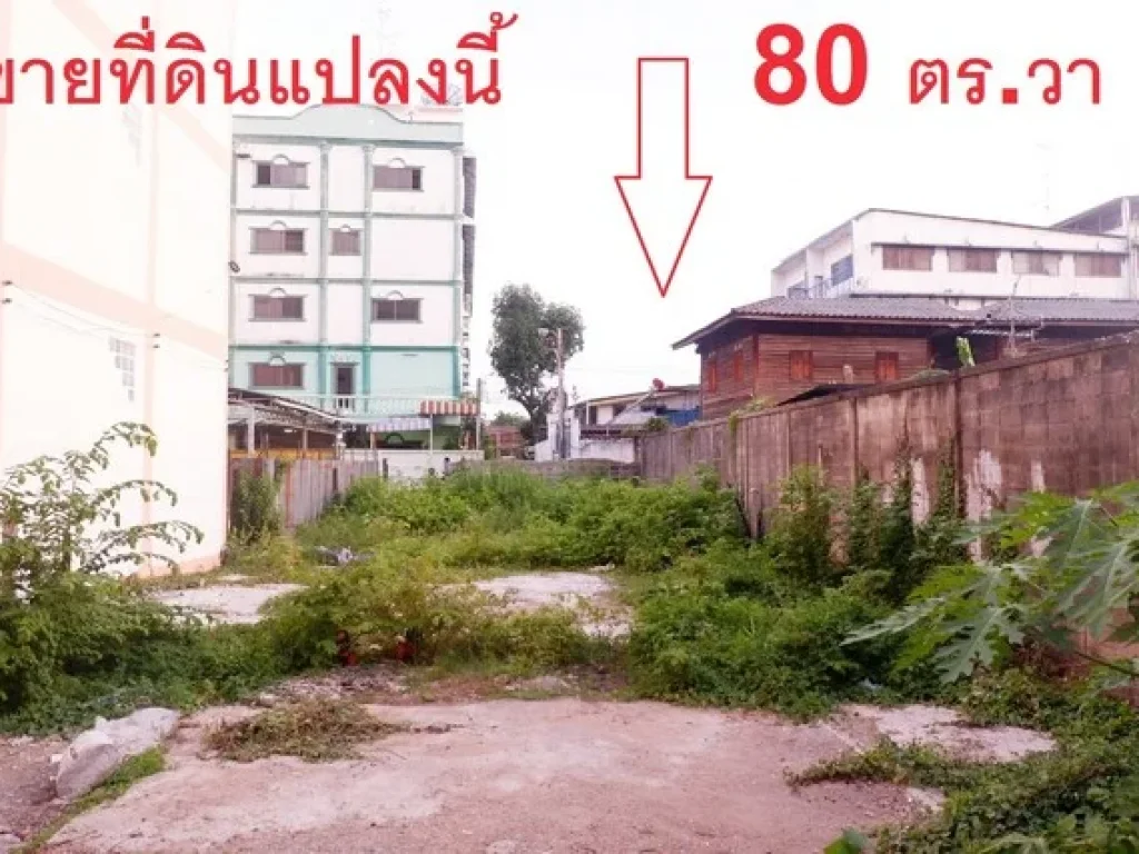 ขายที่ดิน 80 ตร ว ใกล้ BTS วงเวียนใหญ่ ซอยกรุงธนบุรี4