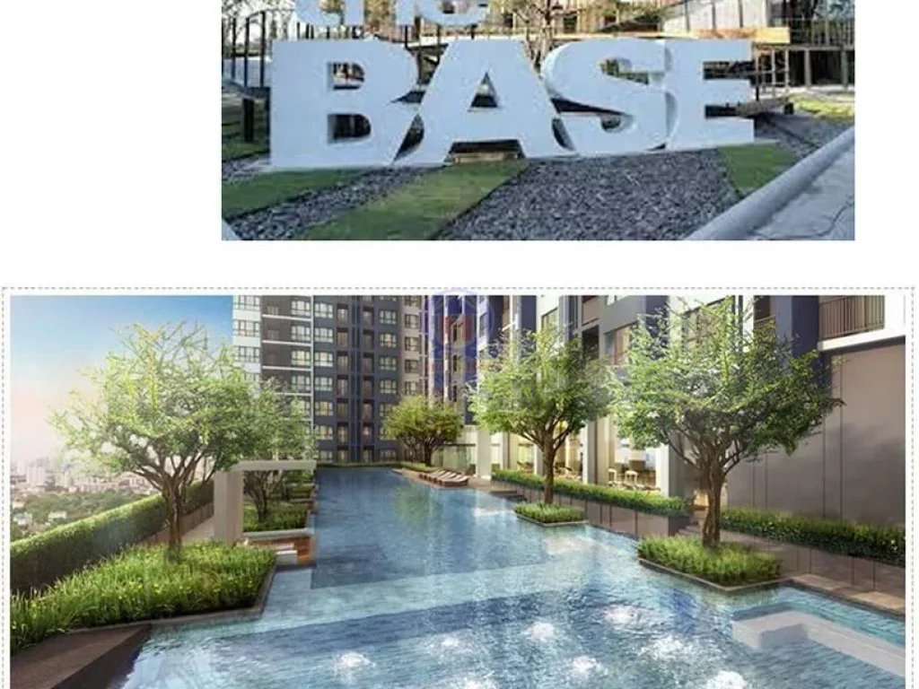 FOR SALE คอนโด THE BASE พระราม9-รามคำแหง 26ตรม ชั้น5 วิวสระน้ำ Fully furnished พร้อมอยู่ ถูก ด่วน