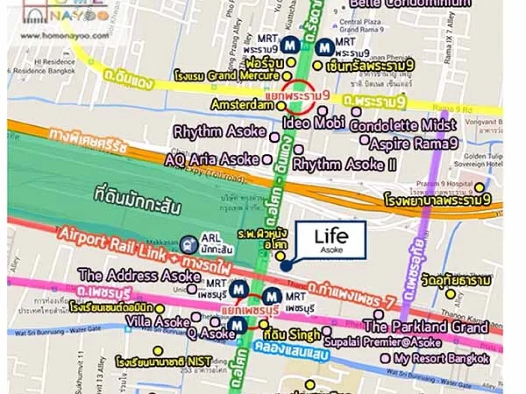 ขาย ให้เช่า คอนโด Life Asoke เพชรบุรี ติกสูง 34 ชั้น 1650 ยูนิต