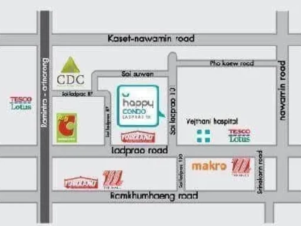 ขาย คอนโดเลี้ยงน้องหมาแมวได้ 2 นอน Happy Condo ลาดพร้าว 101 ชั้น 7 ตึก South เฟอร์นิเจอร์ครบ