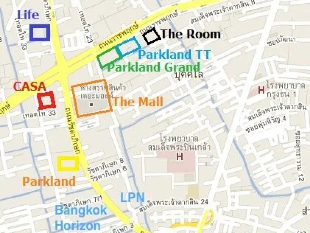 ให้เช่าคอนโด Park Land ตากสิน ท่าพระ ใกล้เดอะมอล์ท่าพระ BTSตลาดพลู เดินได้สบายสบาย