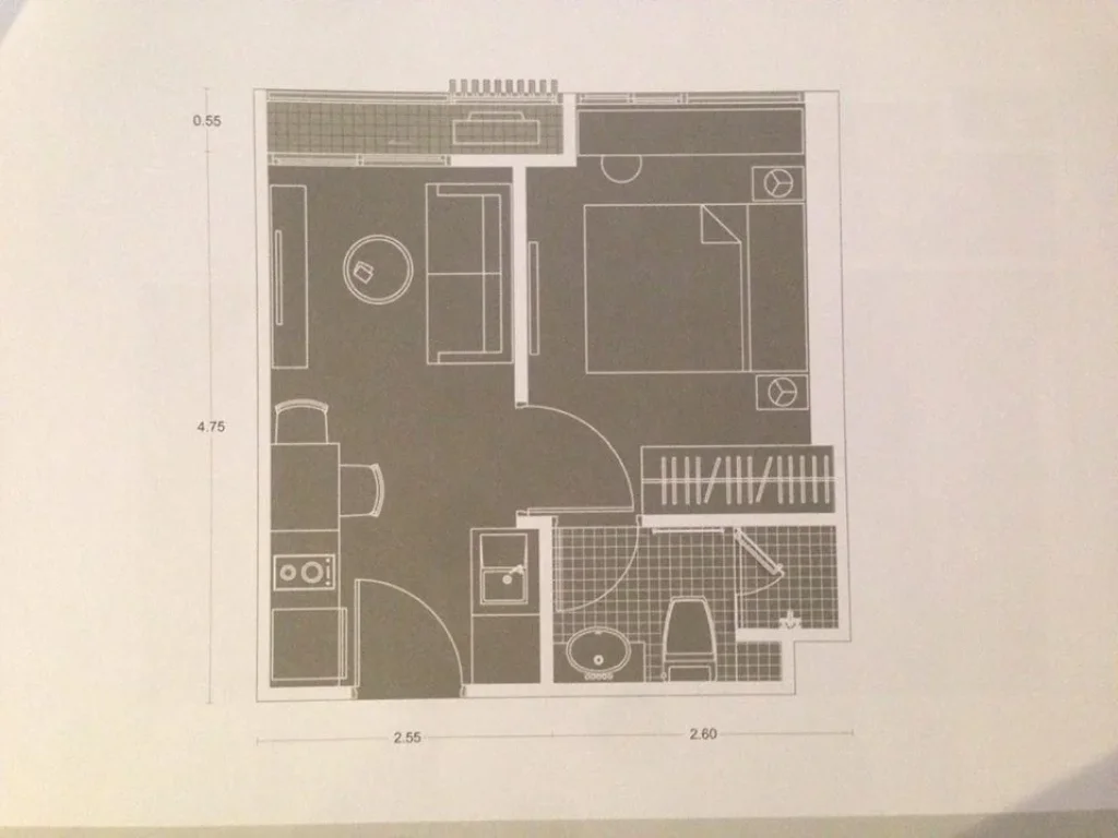 ขายดาวน์ ด่วน โนเบิล รีวอลฟ์ รัชดา 2 รูปแบบ 1 ห้องนอน 25ตรม 900000 บาท