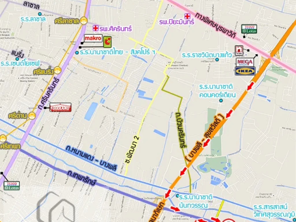 ขายด่วนมาก ทาวน์โฮม3 ชั้น ดิ อินสปายร์ เทพารักษ์-วงแหวน วิวบึงบัว