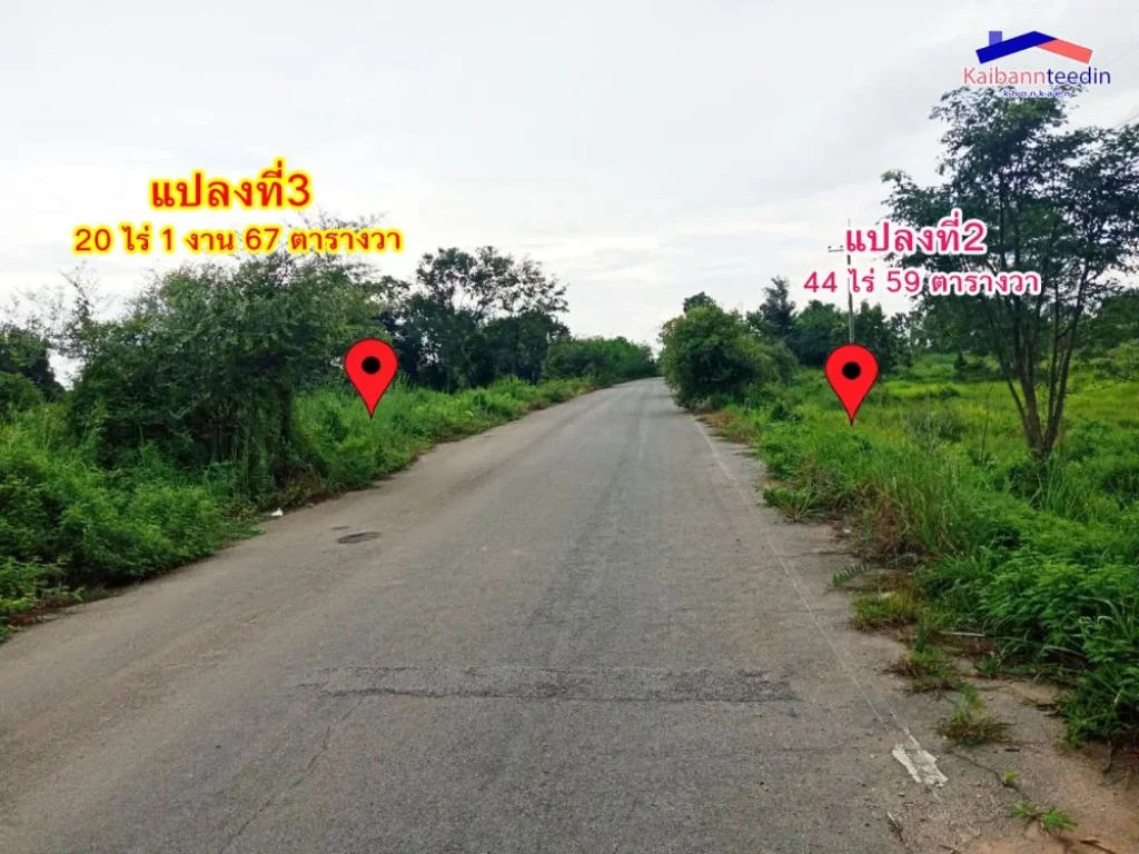 ขายที่ดิน 3 แปลงรวมกัน 106 ไร่ ติดถนนมิตรภาพ ฝั่งขาเข้าจากอุดร-ขอนแก่น