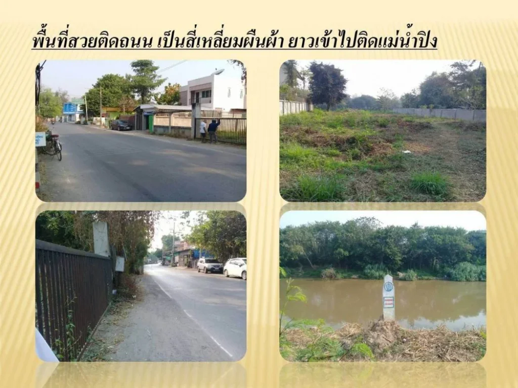 ขายที่ดินเปล่า โซนป่าตัน ติดน้ำปิง 25ล้านบาท