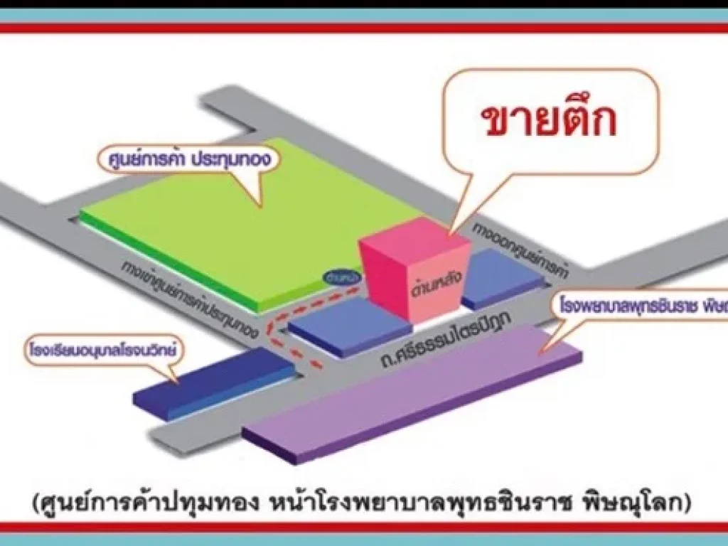 ขายออฟฟิศ ทำเลทองที่ดีที่สุดของเมืองพิษณุโลก เหมาะกับทำธุรกิจ ตามชอบ